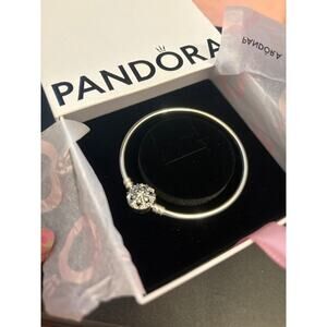 Pandora 925 ALE Charm Bracelet with Box Sterling Silver Sz 6.25"